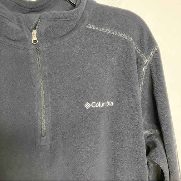 Columbia black fleece quarter zip pullover lightweight size XL - Picture 2 of 7
